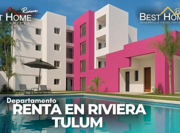 Departamento · 98m² · 2 Recámaras · Se Renta Departamentos en Riviera Tulum² y 3 Recámaras Equipados