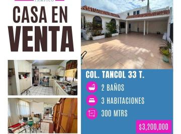 Casa · 200m² · 3 Recámaras · Casa en Tancol 33