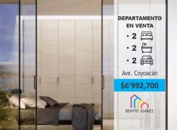 Departamento · 2 Recámaras · 2 Estacionamientos · Lujoso Departamento en Venta en La Colonia del Valle