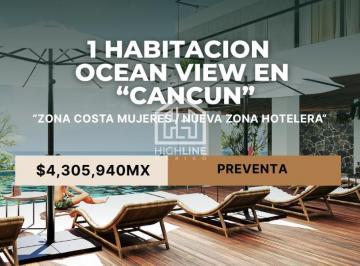 Departamento · 65m² · 1 Recámara · 1 Estacionamiento · Departamento a La Venta en Cancun Costa con Vista Al Mar