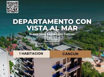Departamento · 66m² · 1 Recámara · 1 Estacionamiento · Departamento a La Venta en Cancun Costa con Vista Al Mar