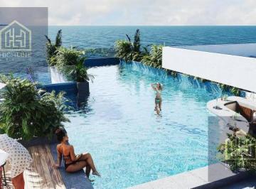 Departamento · 118m² · 1 Recámara · Departamento en Venta, Cancun, 1 Habitación, Vista Al Mar, con Alberca Infinita