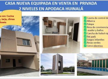Casa · 160m² · 3 Recámaras · 2 Estacionamientos · Casa en Privada Valterra Residencial en Huinalá