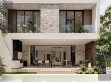 Villa · 420m² · 3 Recámaras · 2 Estacionamientos · Villa en Venta, en Tulum, 3 Habitaciones, Alberca, Acceso a Campo de Golf, Zona Exclusiva