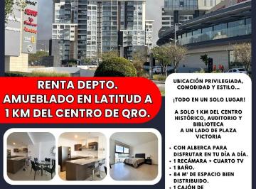 Departamento de 1 habitación, Querétaro · Latitud Departamento Amueblado, Victoria Centro