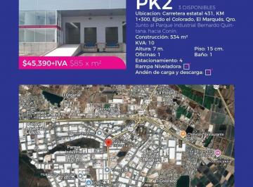 Bodega comercial · 534m² · 4 Estacionamientos · Nave Industrial en Renta Frente Al Parque Industrial Bernardo Quintana, El Colorado