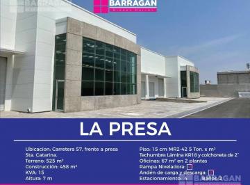 Bodega comercial · 458m² · 4 Estacionamientos · Nave Industrial 525 m² en Parque Industrial La Presa, San Isidro Buenavista