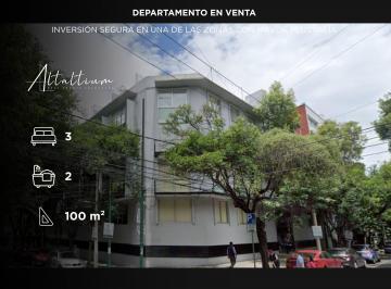 Departamento de 3 habitaciones, Cuauhtémoc · Venta de Departamento en Cordoba, Roma Norte Cuauhtemoc