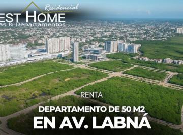 Departamento · 50m² · 2 Recámaras · 2 Estacionamientos · Se Renta Departamento de 50 m² en Av Labná - Cancún