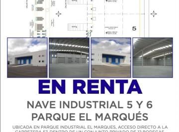 Nave industrial , El Marqués · Renta Nave Industrial 5 y 6 Parque El Marqués