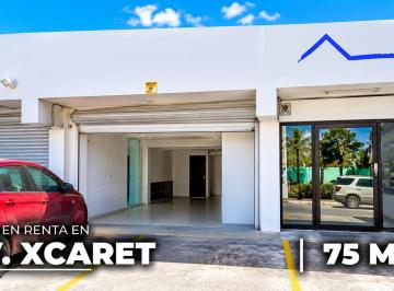 Local comercial · 75m² · 1 Recámara · 2 Estacionamientos · Local Comercial de 75 m² en Renta Planta Baja Xcaret y Jalep Cancun
