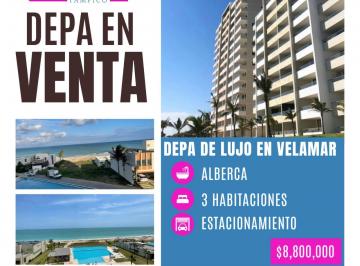Departamento · 3 Recámaras · 2 Estacionamientos · Departamento - Fraccionamiento Velamar