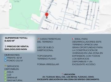 Terreno industrial 2000m² Venta Los Reyes · Terreno en Venta Tláhuac