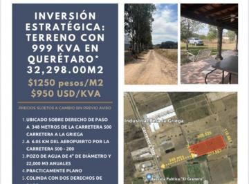 Terreno / Lote · 32298m² · Terreno en Venta Guadalupe La Venta; El Marques, Querétaro Qro