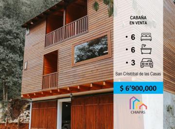 Casa · 390m² · 6 Recámaras · 3 Estacionamientos · Hermosa Cabaña en San Cristobal de Las Casas Chiapas