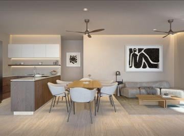 Sala, Comedor y Cocina · Departamento en Venta en Temozón Norte, Mérida