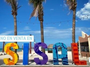 Terreno / Lote · 1m² · 10 Estacionamientos · Terreno en Venta Frente La Playa, 1,385 m², 10 Ml de Playa, Sisal, Yucatán