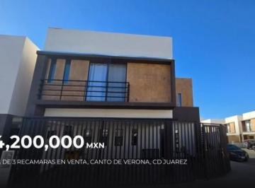 Casa de 3 habitaciones, Juárez · Se Vende Casa Zona Sendero Fracc. Cantos de Verona
