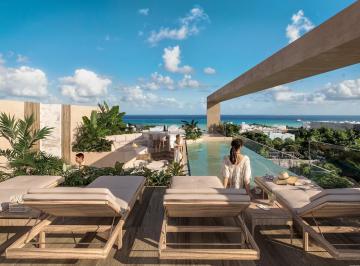Departamento · 33m² · 1 Estacionamiento · Estudio en Venta con Rooftop y Amenidades Premium – Centro Playa del Carmen