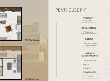 Departamento · 91m² · 1 Recámara · Departamento Zona Cantera