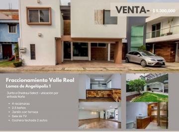 Casa de 4 habitaciones, San Andrés Cholula · Lomas de Angelópolis 1 Fracc. Valle Real con 4 Recámaras y Jardín