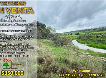 Terreno / Lote , Amealco de Bonfil · El Roble, Amealco. Terreno en Venta de 2,600 m² Sobre Carretera.
