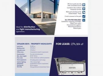 Bodega comercial · 25471m² · 151 Estacionamientos · Bodega en Renta en Parque Industrial Mg