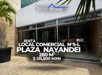 Local comercial · 280m² · 2 Estacionamientos · Local Comercial en Renta Local 5l en Plaza Nayandei, Cancún