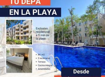 Departamento · 84m² · 2 Recámaras · 2 Estacionamientos · Venta de Departamentos en Playa del Carmen!5 Minutos de La Playa!