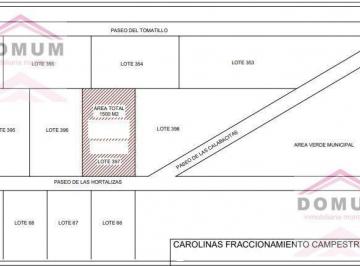 Terreno / Lote · 1500m² · Terreno en Las Carolinas, Cadereyta N. L