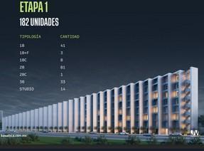 Departamento · 99m² · 3 Recámaras · 2 Estacionamientos · Pre Venta de Departamentos en Torre Basaltica, Puebla Meixco Tlaxcalancingo