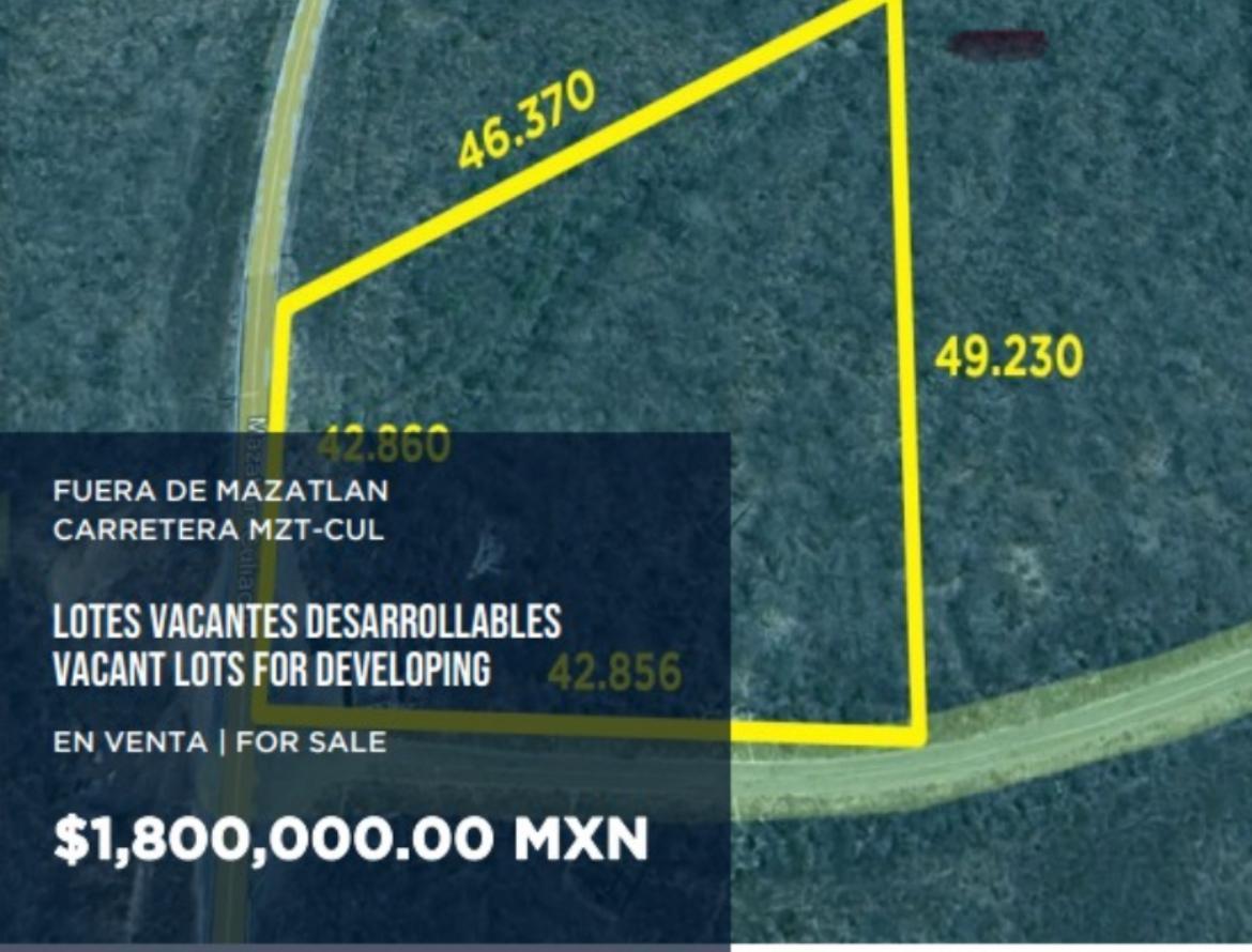 Selling Land on Highway Mexico 15, 60 Km. Limon de los Peraza
