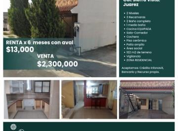 Casa de 3 habitaciones, Juárez · Casa en Renta en Sierra Vista, Juarez