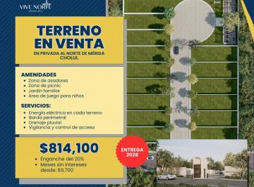 Terreno / Lote · 175m² · Terreno en Venta en Privada Cholul