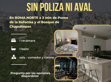Departamento de 1 habitación, Cuauhtémoc · Departamento de 1 Recámara en Renta, Sin Aval Ni Poliza Ideal Para Extranjeros o Ejecutivos