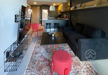Departamento · 52m² · 1 Recámara · 1 Estacionamiento · Departamento Amueblado con Terraza en La Andrade, León Gto.