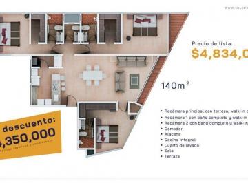 Departamento · 140m² · 4 Recámaras · Departamento en Venta en Col. Morelos, Toluca, Grand View