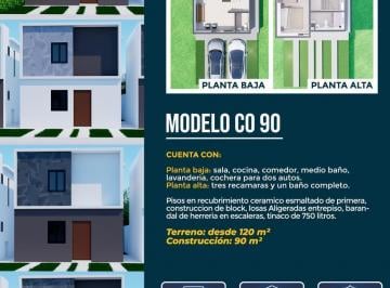 Casa · 123m² · 3 Recámaras · 2 Estacionamientos · Casa en Residencial Concordia