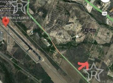 Terreno marcado flecha roja · Terreno en Venta, Frente Aeropuerto Internacional, Pesquería Nuevo León