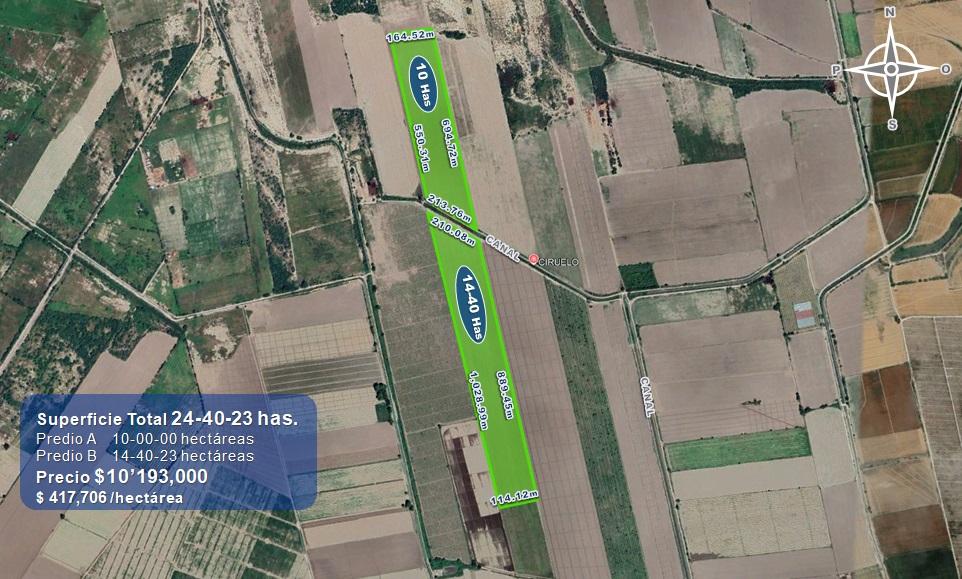 24.40 Ha Agricultural Land, Ejido Suarez (Campo Gastelum and Cohuibampo), Ahome, Sinaloa