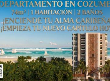 Departamento · 74m² · 1 Recámara · Departamento en Venta en Cozumel 1 Recamara con Gym Elevadores