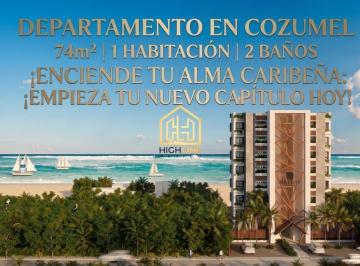 Departamento · 74m² · 1 Recámara · Departamento en Venta en Cozumel 1 Recamara con Gym Elevadores