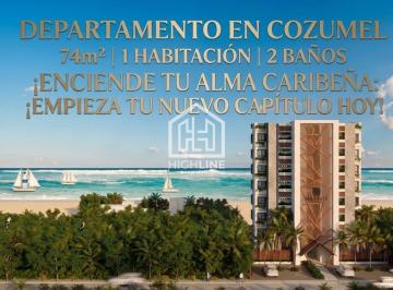 Departamento · 74m² · 1 Recámara · Departamento en Venta en Cozumel 1 Recamara con Gym Elevadores