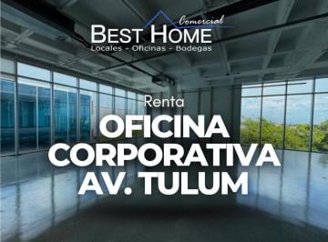Oficina · 348m² · 10 Estacionamientos · Se Renta Oficina De348 m² Corporativo Blau en Cancún Av Tulum PH