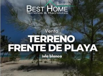 Terreno / Lote · 2150m² · Se Vende Terreno con 25 Ml Frente de Playa en Isla Blanca - Cancún