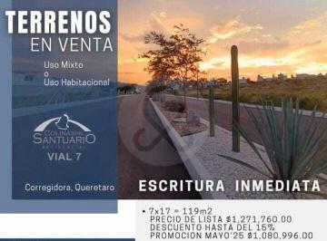Terreno / Lote · 119m² · Colinas del Santuario: Terreno Residencial en Venta en Colinas del Santuario