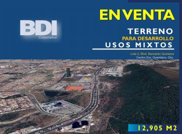 Terreno / Lote , Querétaro · Terreno de 12,905 m² en Venta en Centro Sur