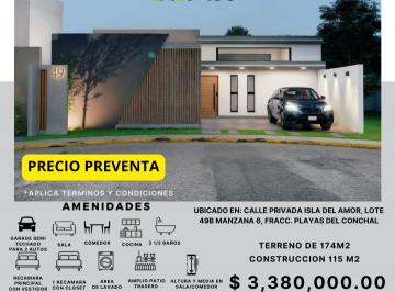 Casa de 2 habitaciones, Alvarado · Casa Preventa un Piso Fraccionamiento Playas del Conchal