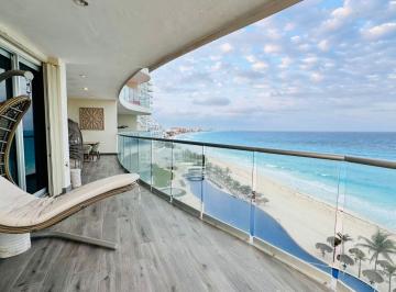 Departamento de 4 habitaciones, Benito Juárez · Departamento en Lahia, con Vista Al Mar y Laguna, en Venta, Zona Hotelera Cancún