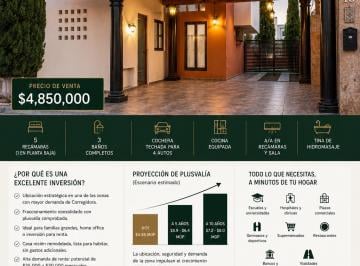 Casa en condominio de 5 habitaciones, Corregidora · Casa de 240 m² con 5 Recámaras en Venta en Puerta Real